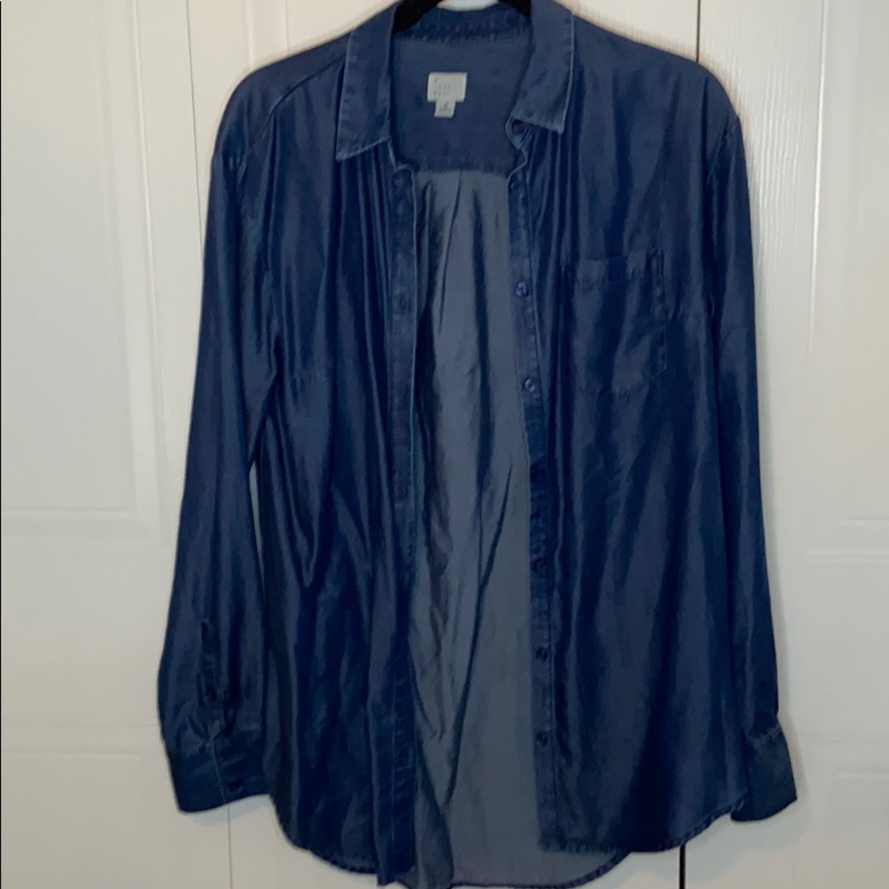 Jean button up shirt